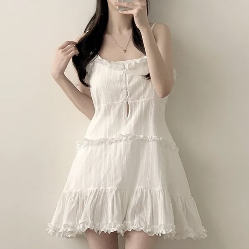 Tiered Frill A-Line Mini Dress