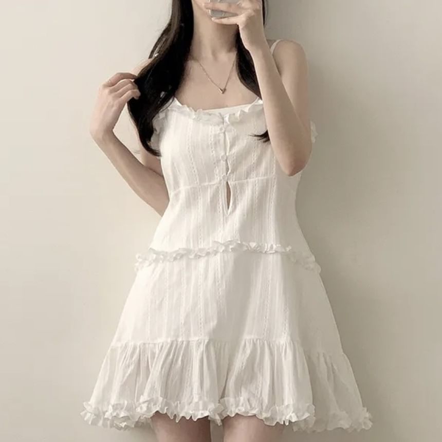 Tiered Frill A-Line Mini Dress