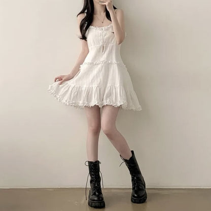 Tiered Frill A-Line Mini Dress