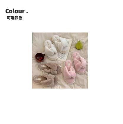 Fluffy Knot Slide Sandals