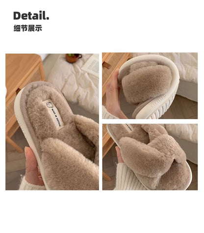 Fluffy Knot Slide Sandals