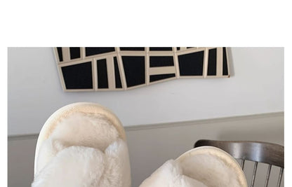 Fluffy Knot Slide Sandals