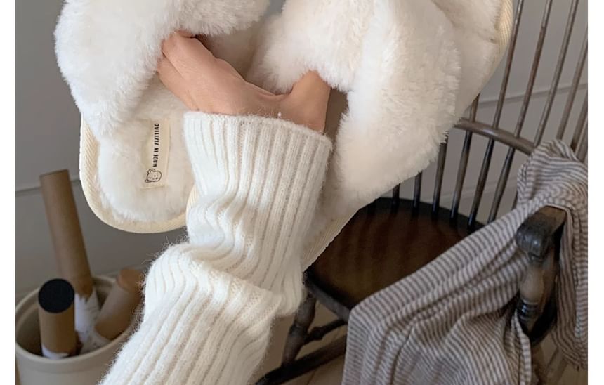Fluffy Knot Slide Sandals