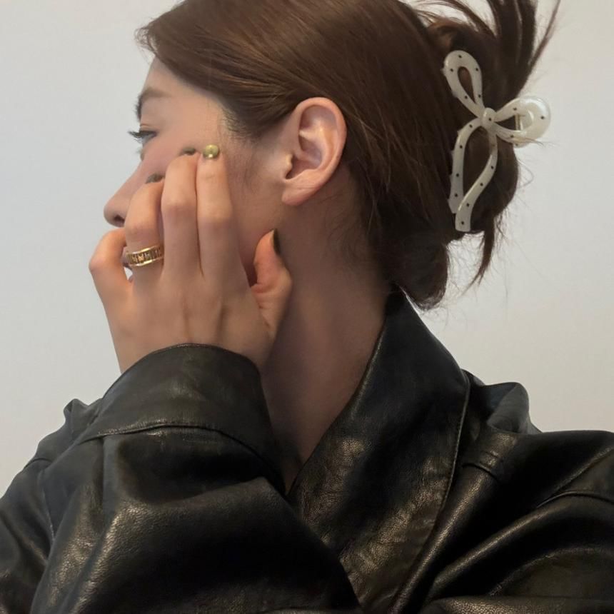 Dot Polka Claw Bow Hair