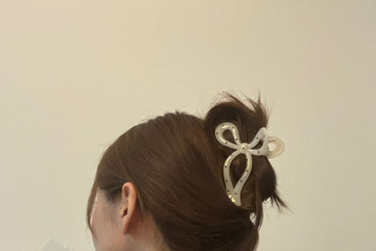 Dot Polka Claw Bow Hair