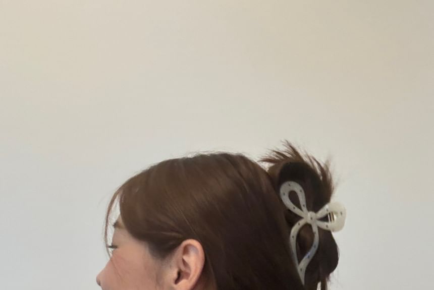 Dot Polka Claw Bow Hair