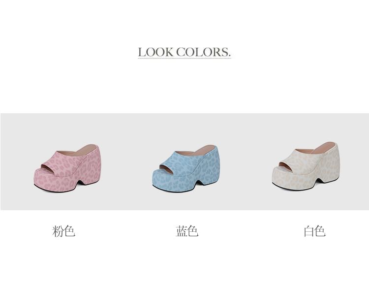 Platform Chunky Heel Slide Sandals