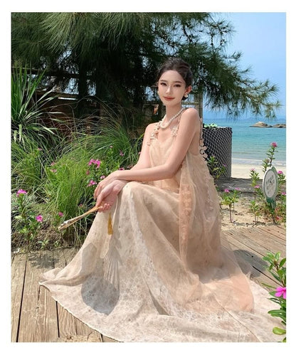 Lace A-Line Maxi Dress