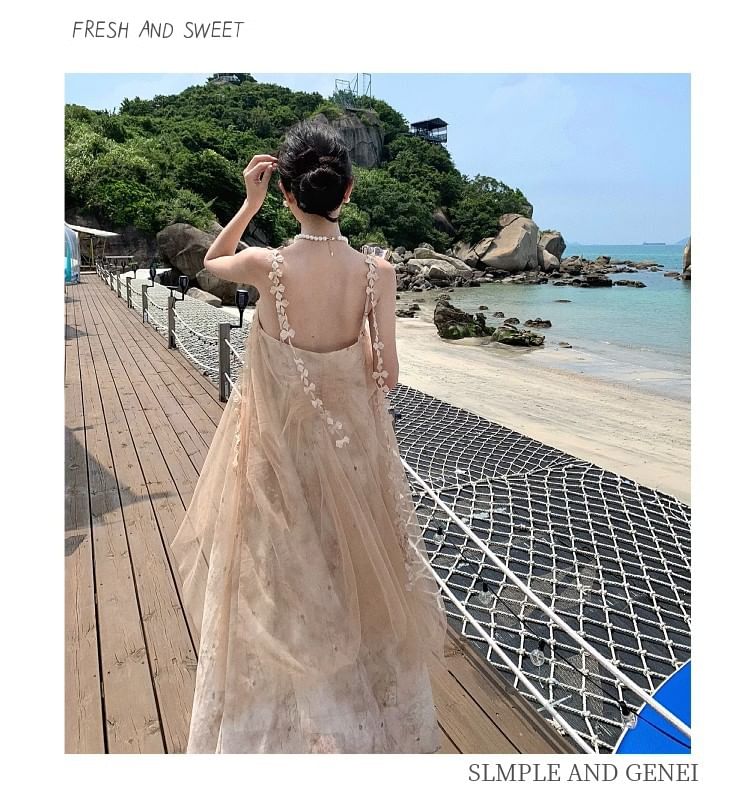Lace A-Line Maxi Dress