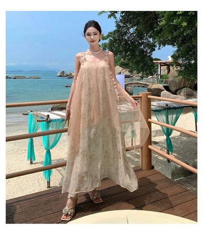 Lace A-Line Maxi Dress