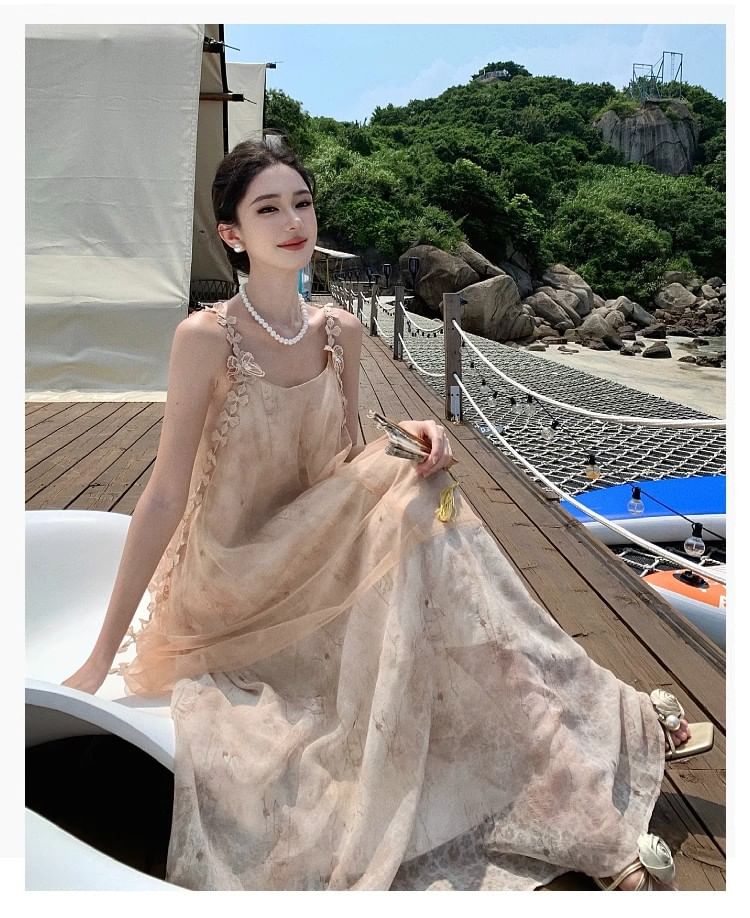 Lace A-Line Maxi Dress