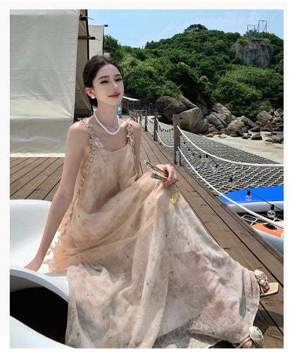 Lace A-Line Maxi Dress
