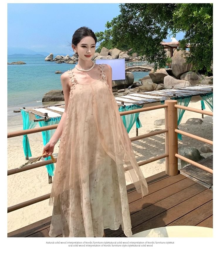 Lace A-Line Maxi Dress