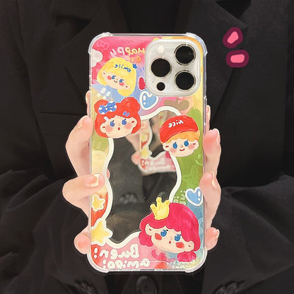 Mirrored Cartoon Case Phone