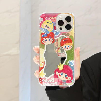 Mirrored Cartoon Case Phone