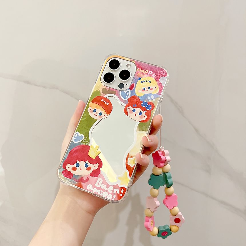 Mirrored Cartoon Case Phone