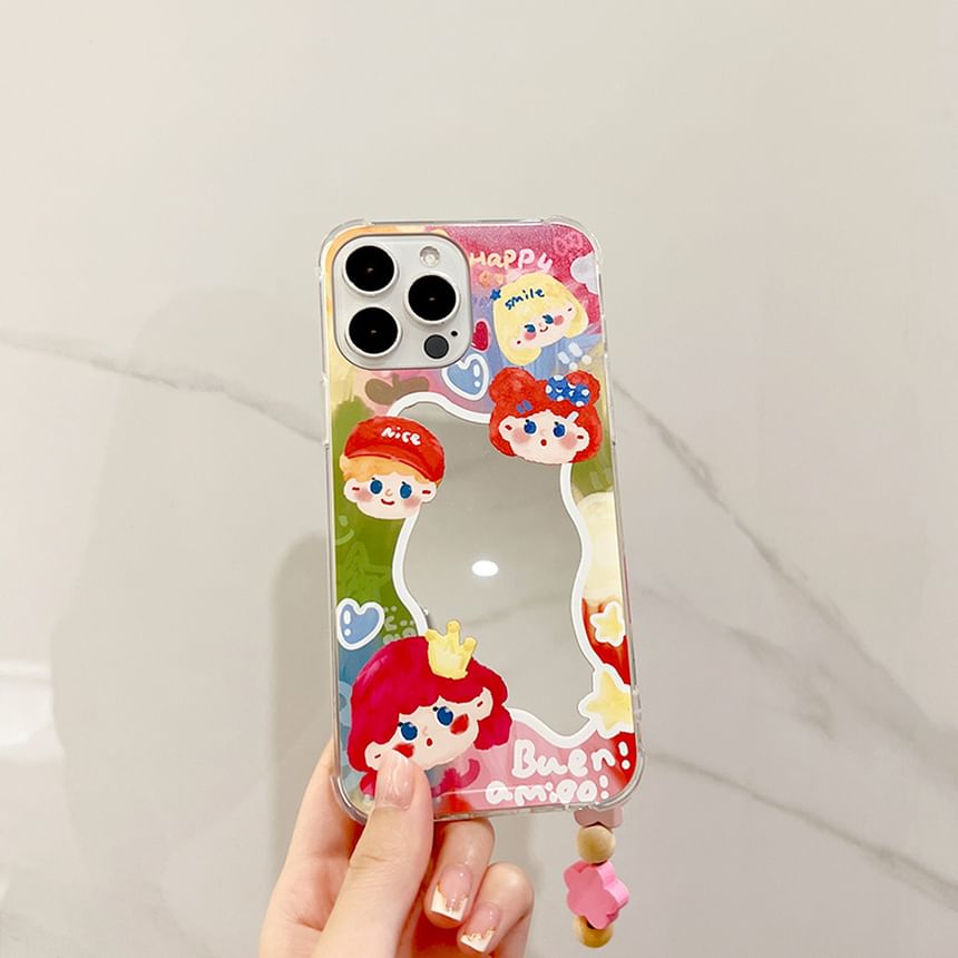 Mirrored Cartoon Case Phone