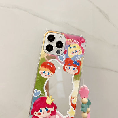 Mirrored Cartoon Case Phone