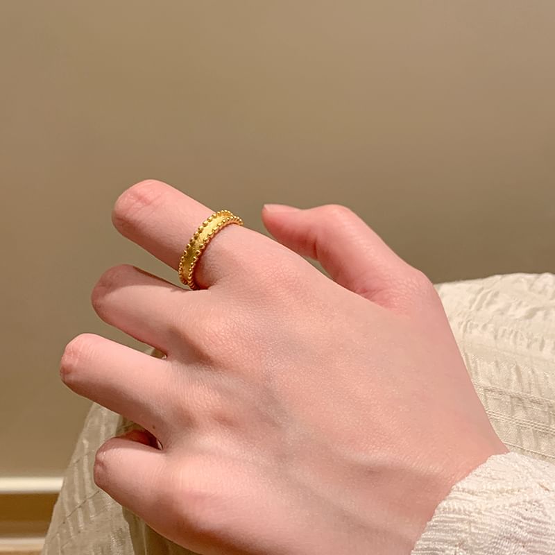 Rhinestone Brushed Alloy / Open Set Ring