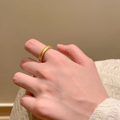 Rhinestone Brushed Alloy / Open Set Ring