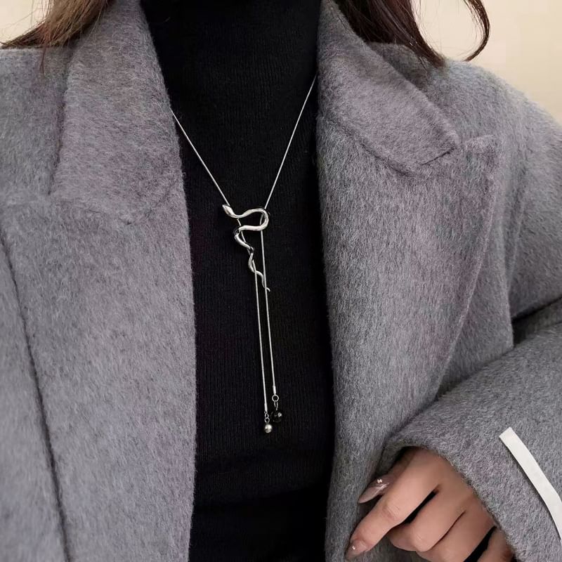 Snake Lariat Alloy Pendant Necklace