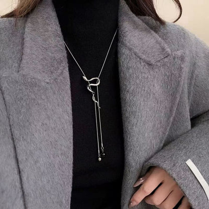 Snake Lariat Alloy Pendant Necklace
