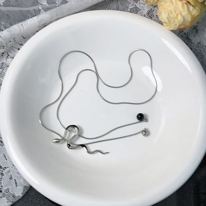 Snake Lariat Alloy Pendant Necklace