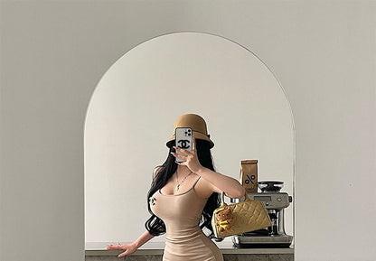 Scoop Neck Bodycon Mini Dress