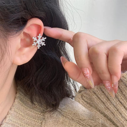 Rhinestone Cuff Snowflake Ear