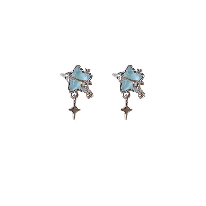 Drop / Star Earring Rhinestone On Clip