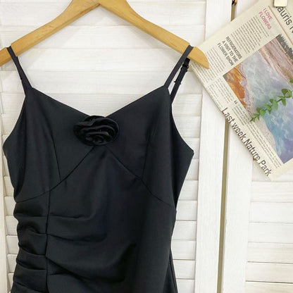Shirred A-Line Mini Dress