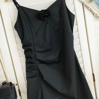 Shirred A-Line Mini Dress