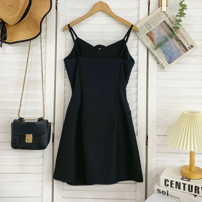 Shirred A-Line Mini Dress