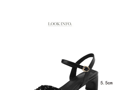 Sequin High Heel Sandals