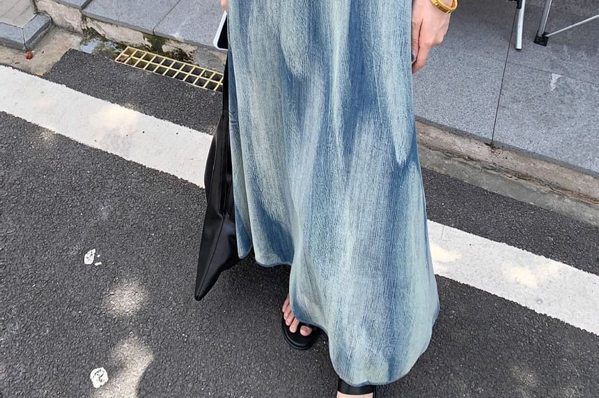 V-Neck Tie Dye A-Line Maxi Dress