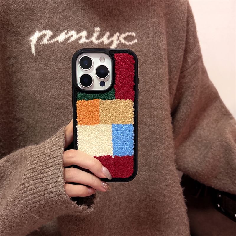 Block Set Chenille Color / Strap Case Phone