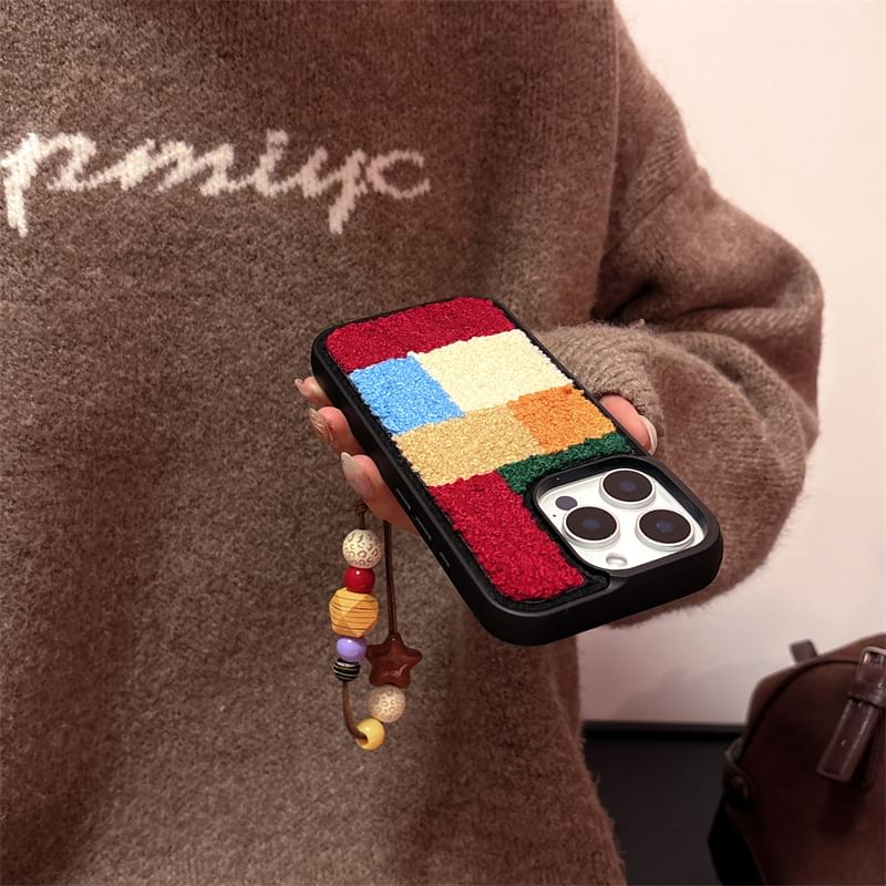 Block Set Chenille Color / Strap Case Phone