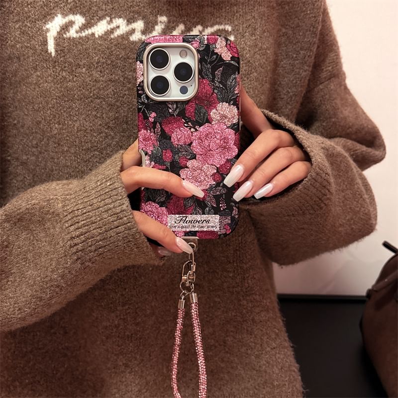 Case / Rose Strap Phone Set