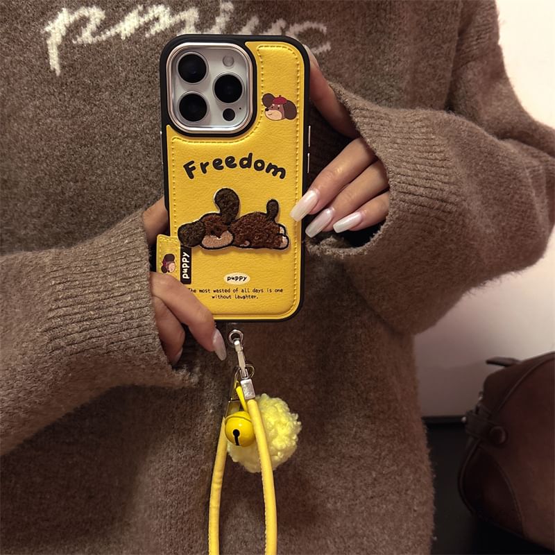 Dog Set Strap / Case Phone Embroidered