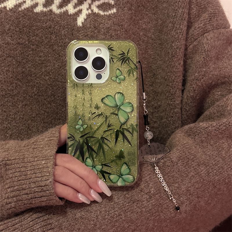 Charm Phone / Set Bamboo Butterfly Case