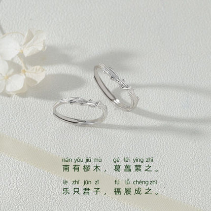 Couple Matching Twist Ring - Metal Band