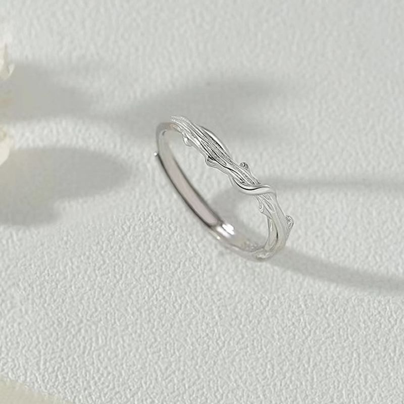 Couple Matching Twist Ring - Metal Band