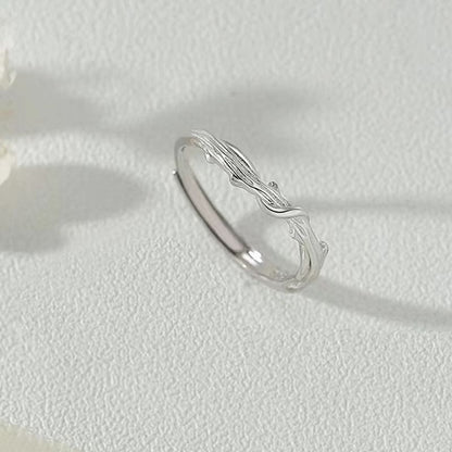 Couple Matching Twist Ring - Metal Band