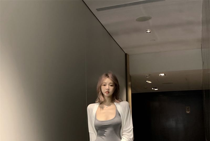 Bodycon Midi Dress / Cardigan