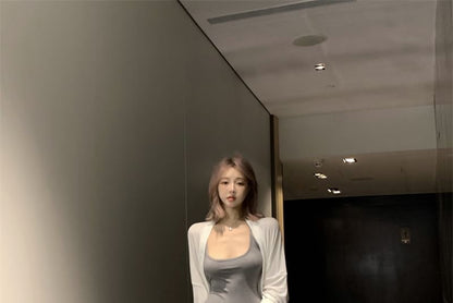 Bodycon Midi Dress / Cardigan
