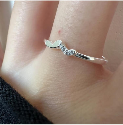 Silver Sterling Heart 925 Ring