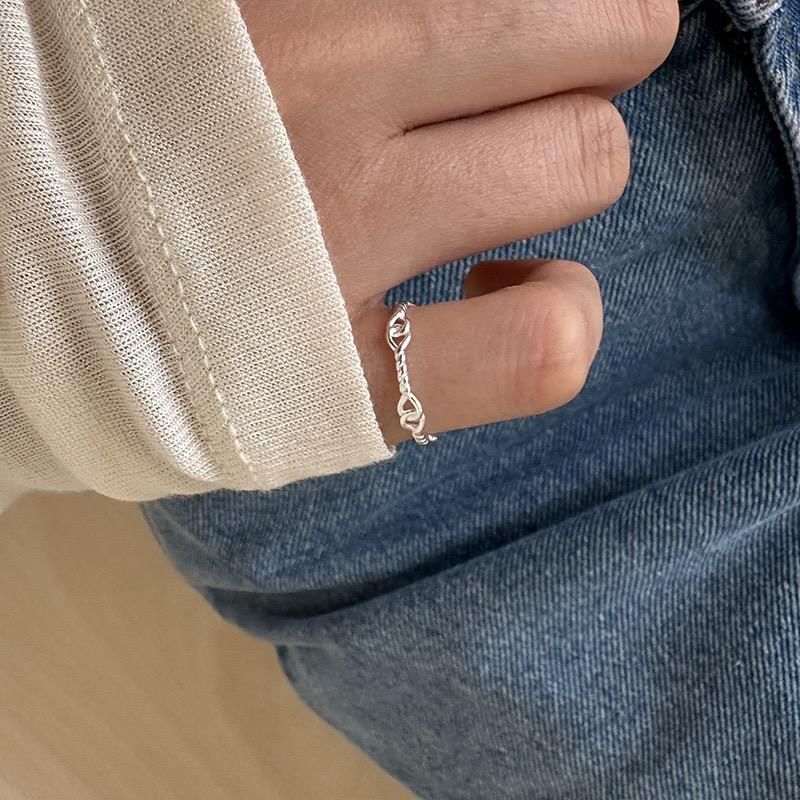 925 Silver Sterling Ring Twist