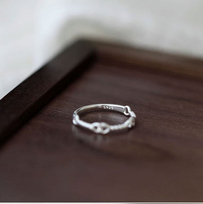 925 Silver Sterling Ring Twist