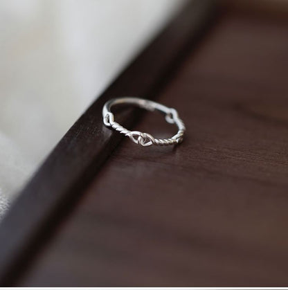 925 Silver Sterling Ring Twist