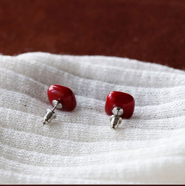 Silver Stud 925 Square Earring Sterling